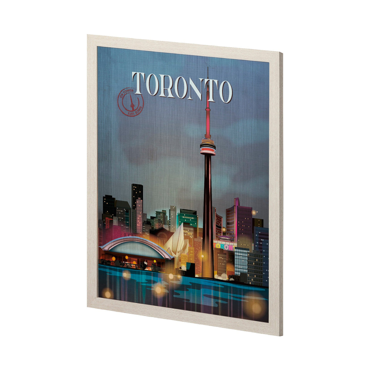 Toronto Go Canada (L) by Mercana Studio a Hand Embellished Decograph Framed Art Print by Mercana at Eve Furniture