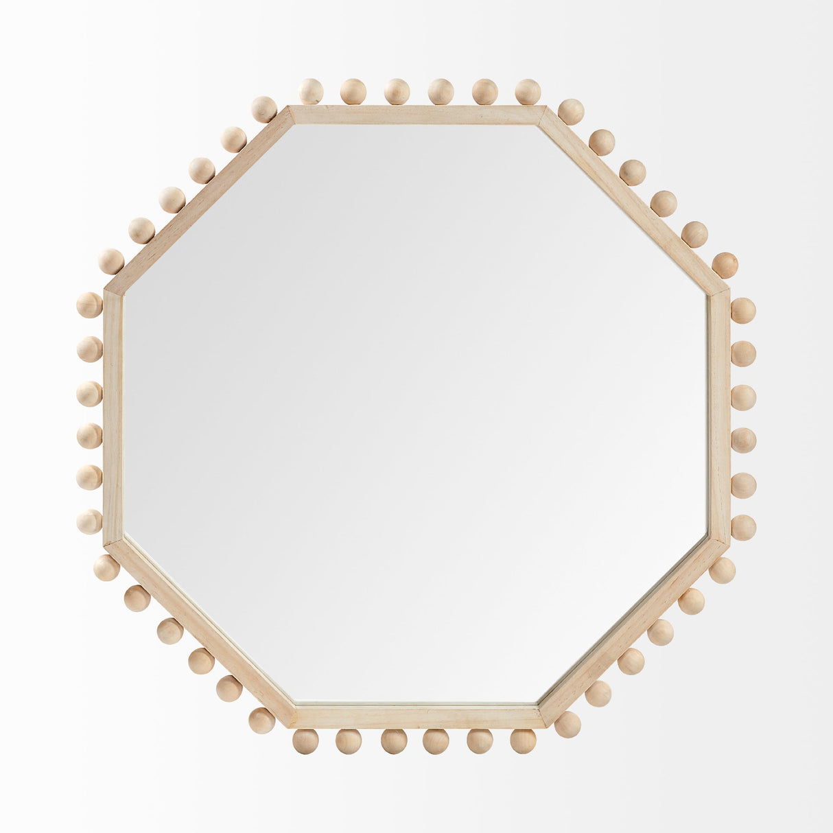 Torquay Natural Wood Octagon Frame Mirror by Mercana at Eve Furniture