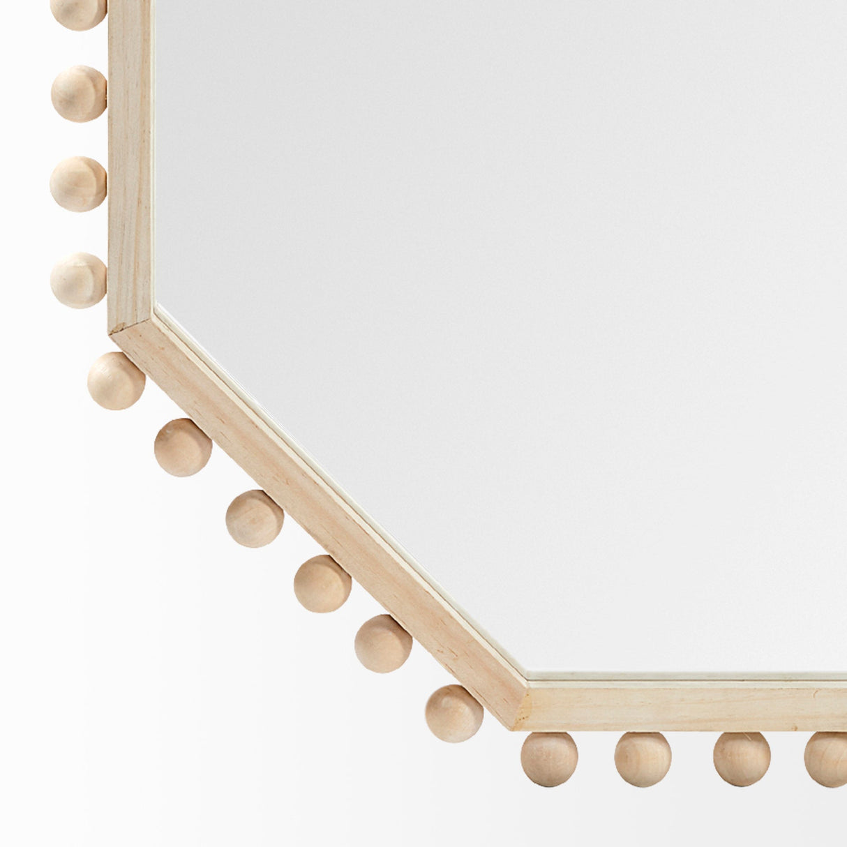 Torquay Natural Wood Octagon Frame Mirror by Mercana at Eve Furniture