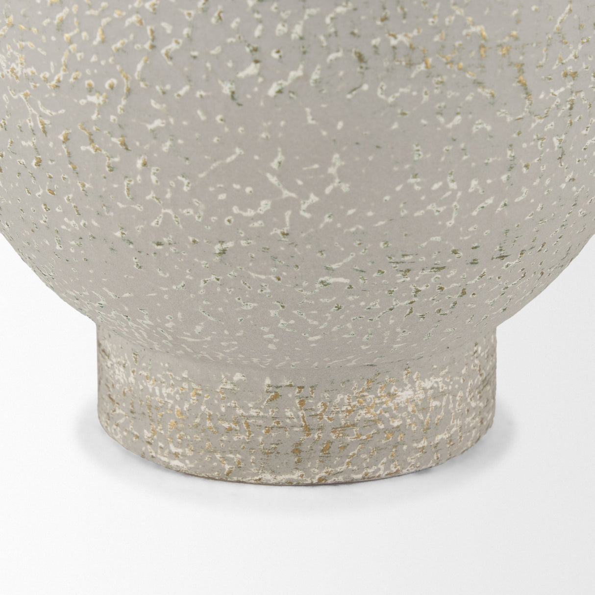 Torres Tall Textured Off White w/ Gold Metal Vase by Mercana at Eve Furniture