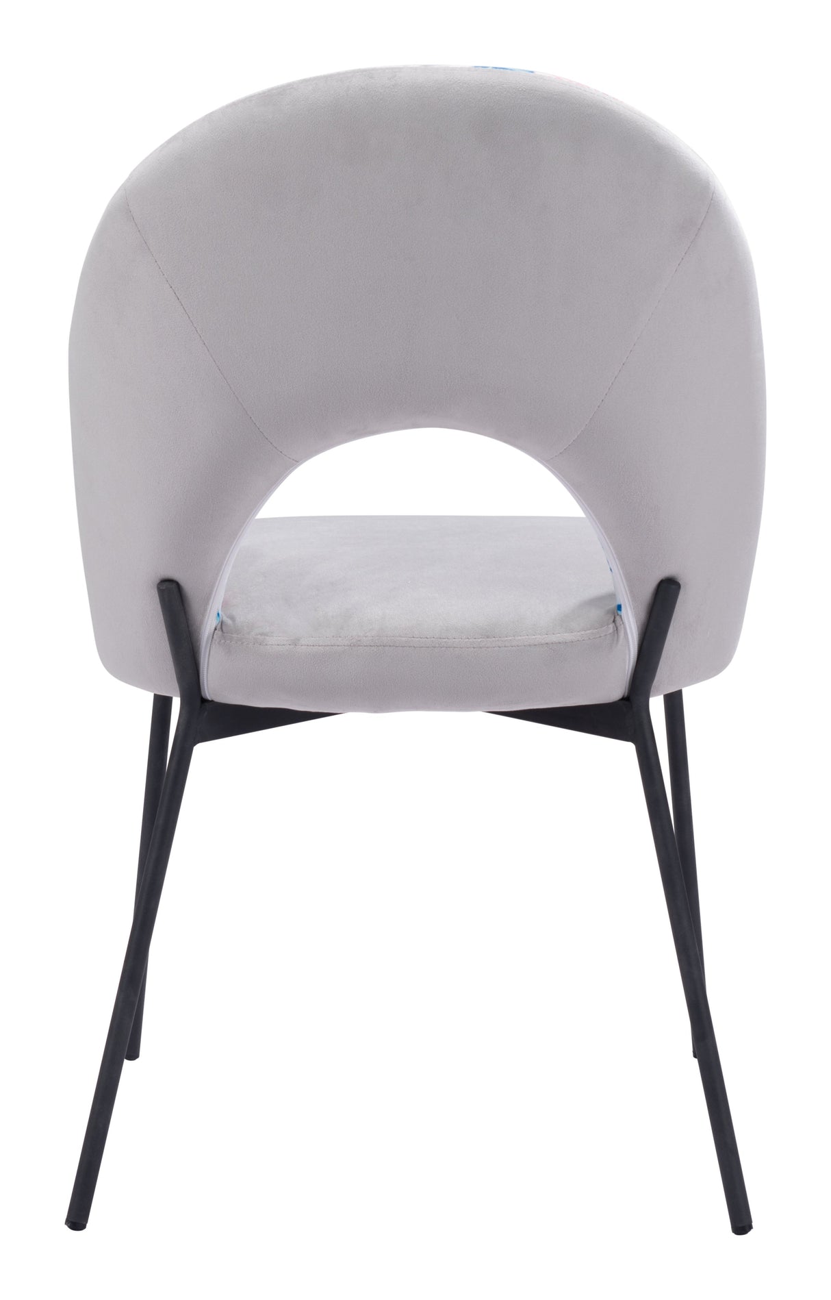 Torrey Gray Dining Chair (Set of 2) Multicolor Print & by Zuomod at Eve Furniture