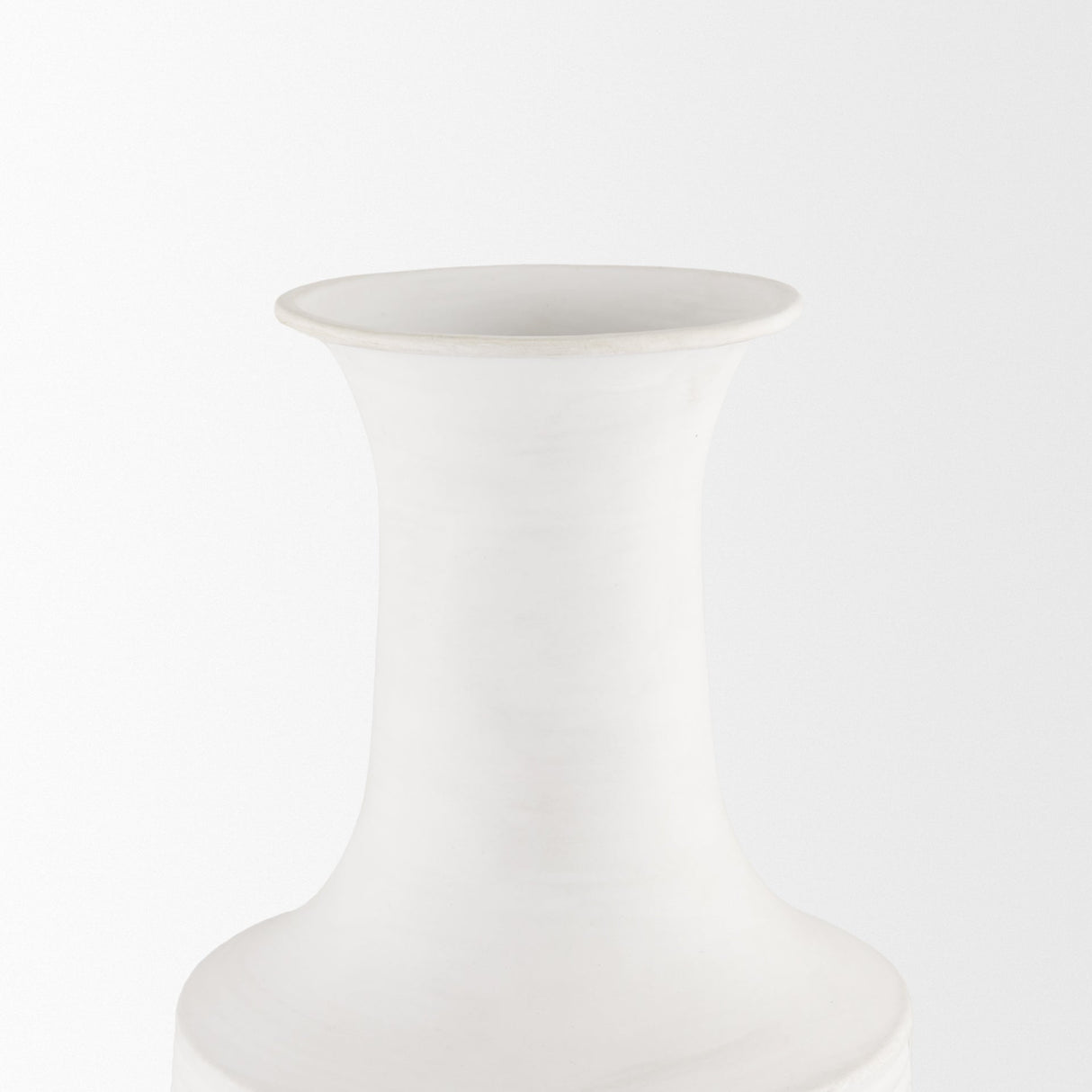 Toru Medium White w/ Grey Ombre Metal Vase by Mercana at Eve Furniture