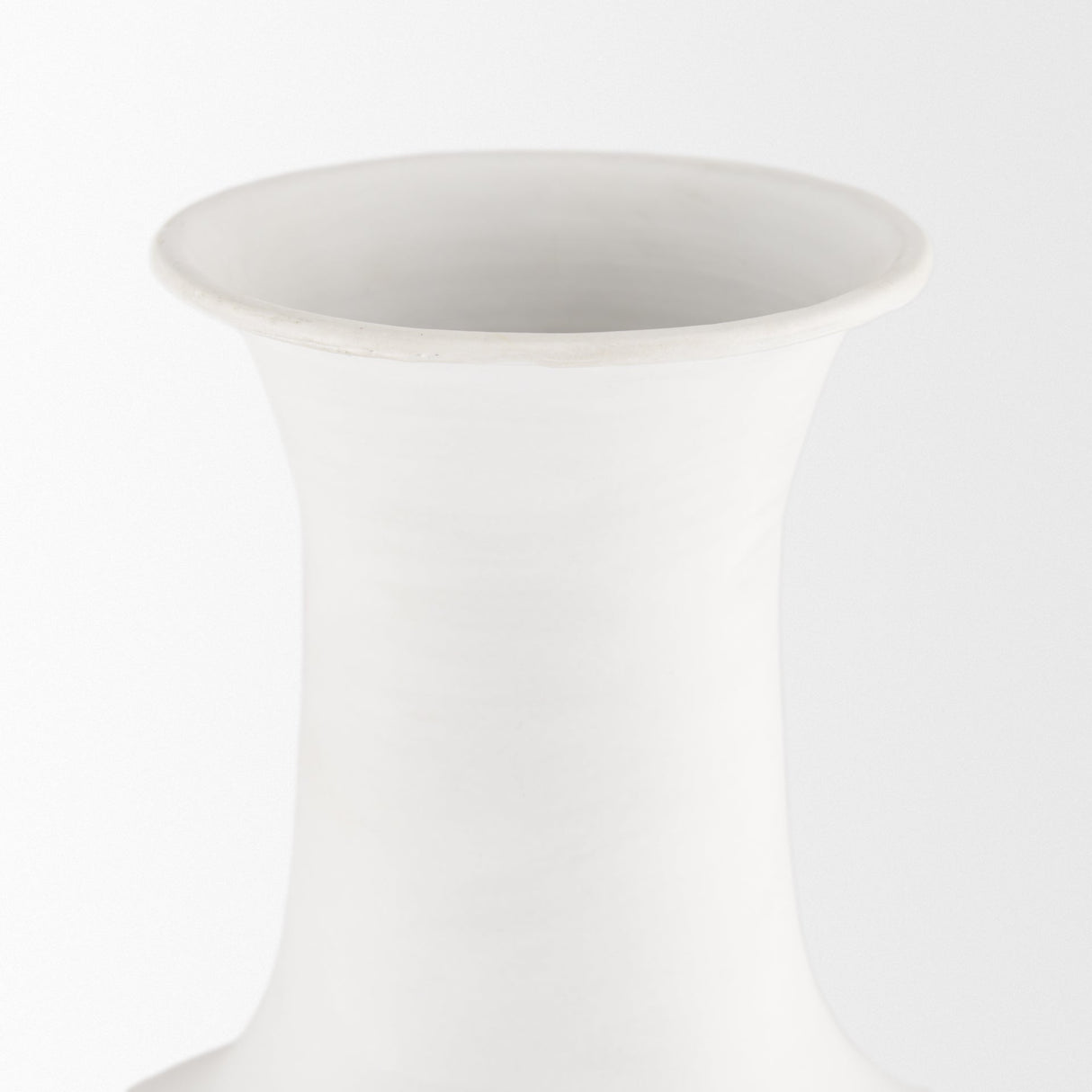 Toru Tall White w/ Grey Ombre Metal Vase by Mercana at Eve Furniture