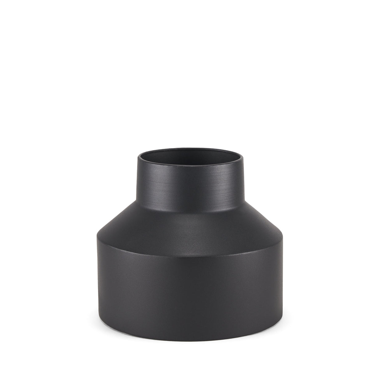 Tosca Medium Matte Black Metal Vase by Mercana at Eve Furniture