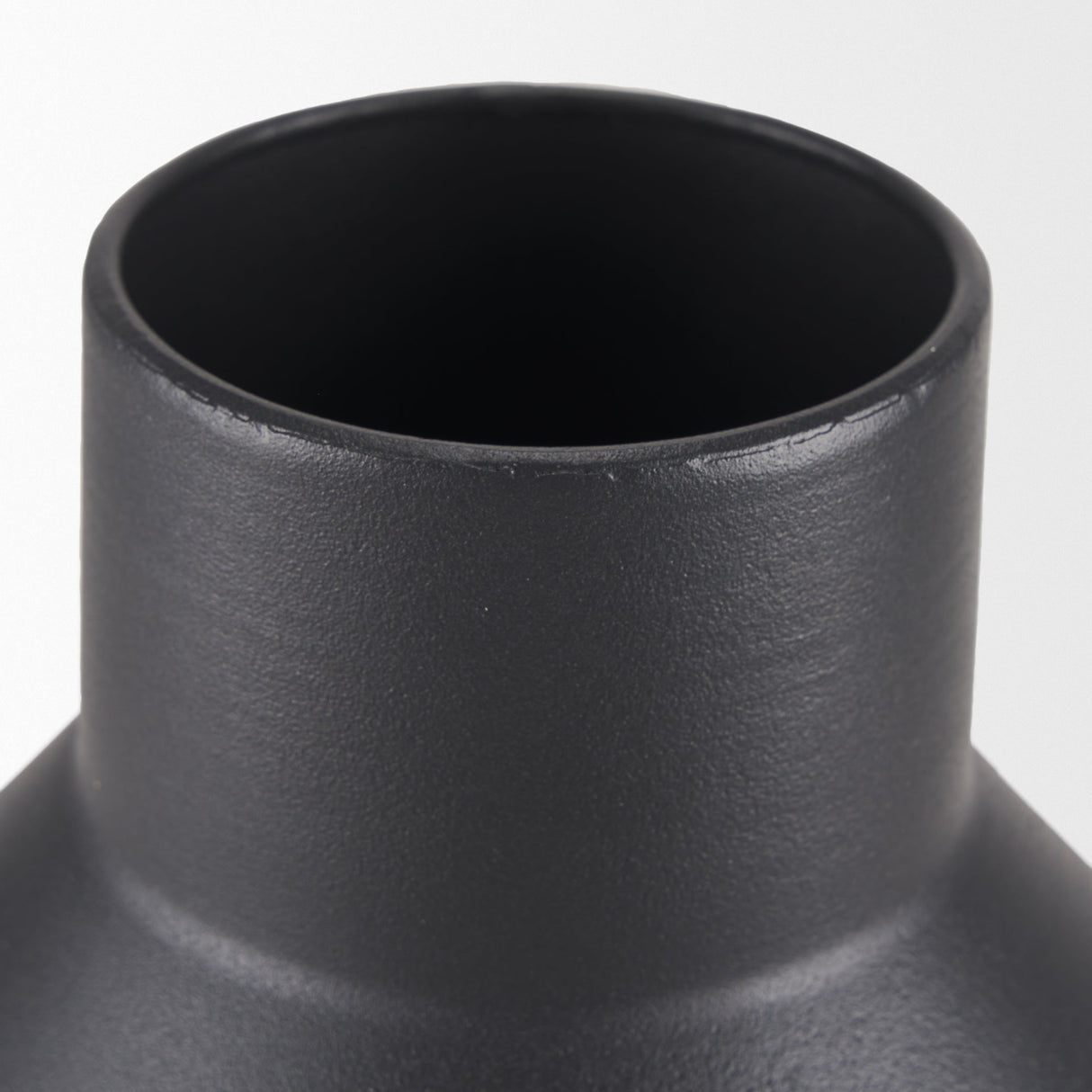 Tosca Small Matte Black Metal Vase by Mercana at Eve Furniture