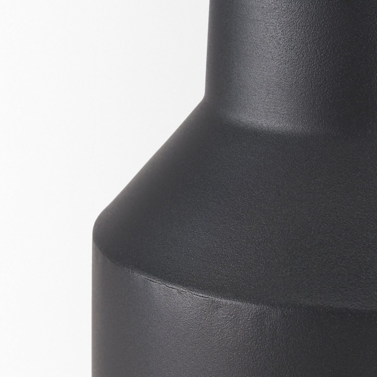 Tosca Small Matte Black Metal Vase by Mercana at Eve Furniture