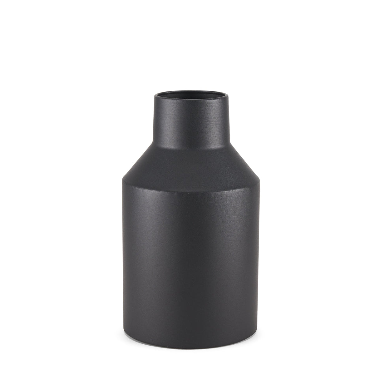 Tosca Small Matte Black Metal Vase by Mercana at Eve Furniture