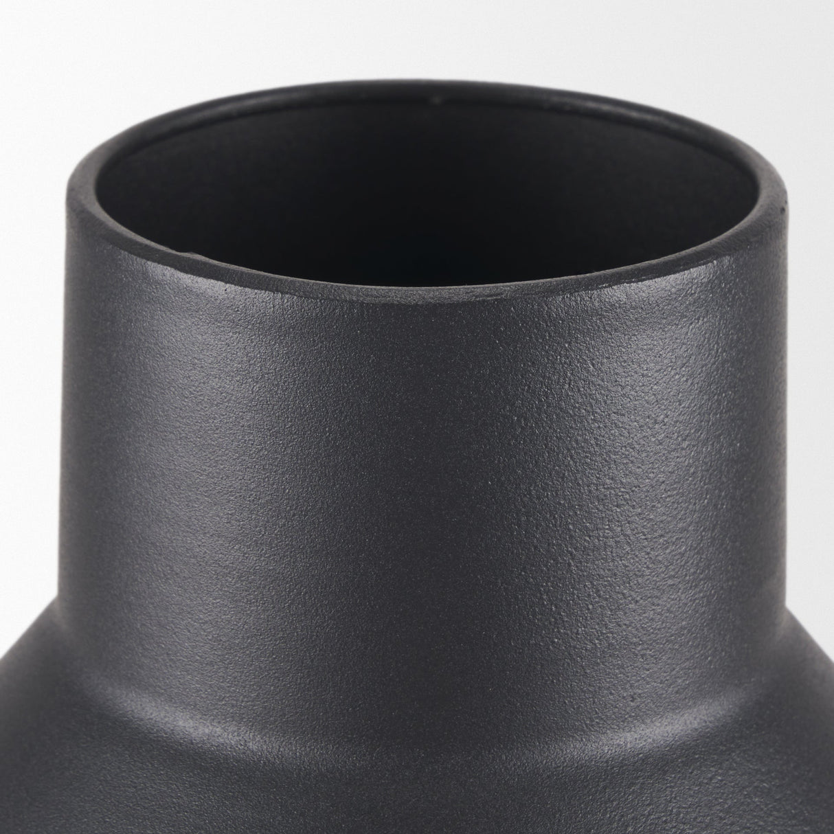 Tosca Tall Matte Black Metal Vase by Mercana at Eve Furniture