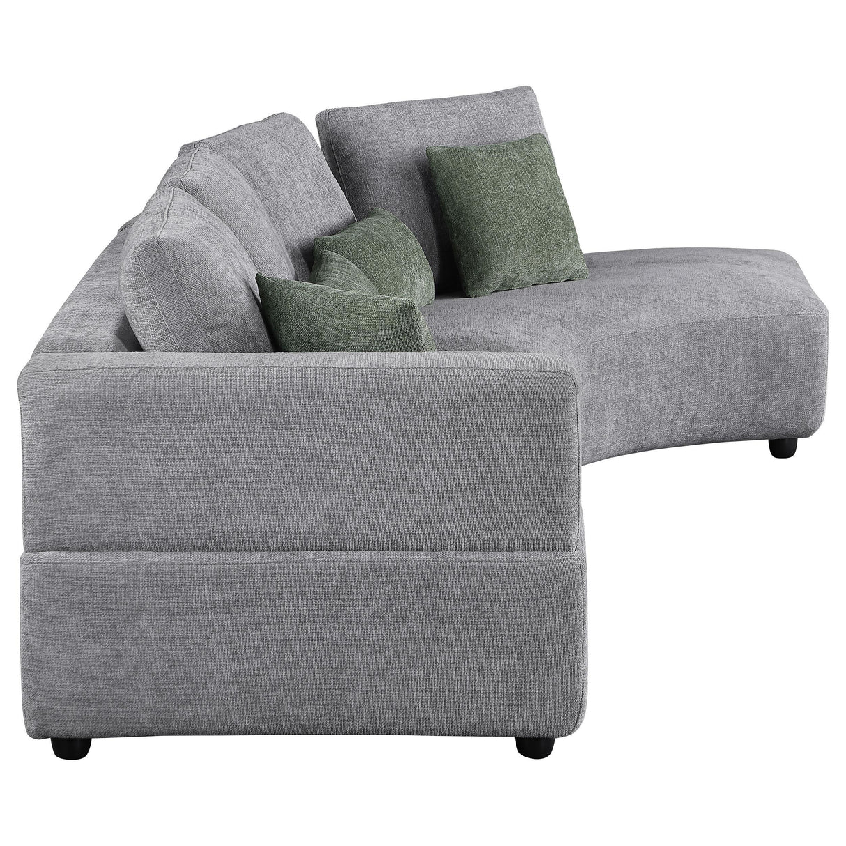 Toscano 134-inch Upholstered Sectional Sofa Grey by Coaster at Eve Furniture