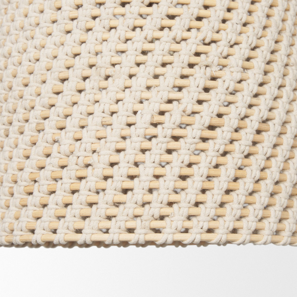 Tosha 1-Light Cotton Rope Bell Pendant by Mercana at Eve Furniture