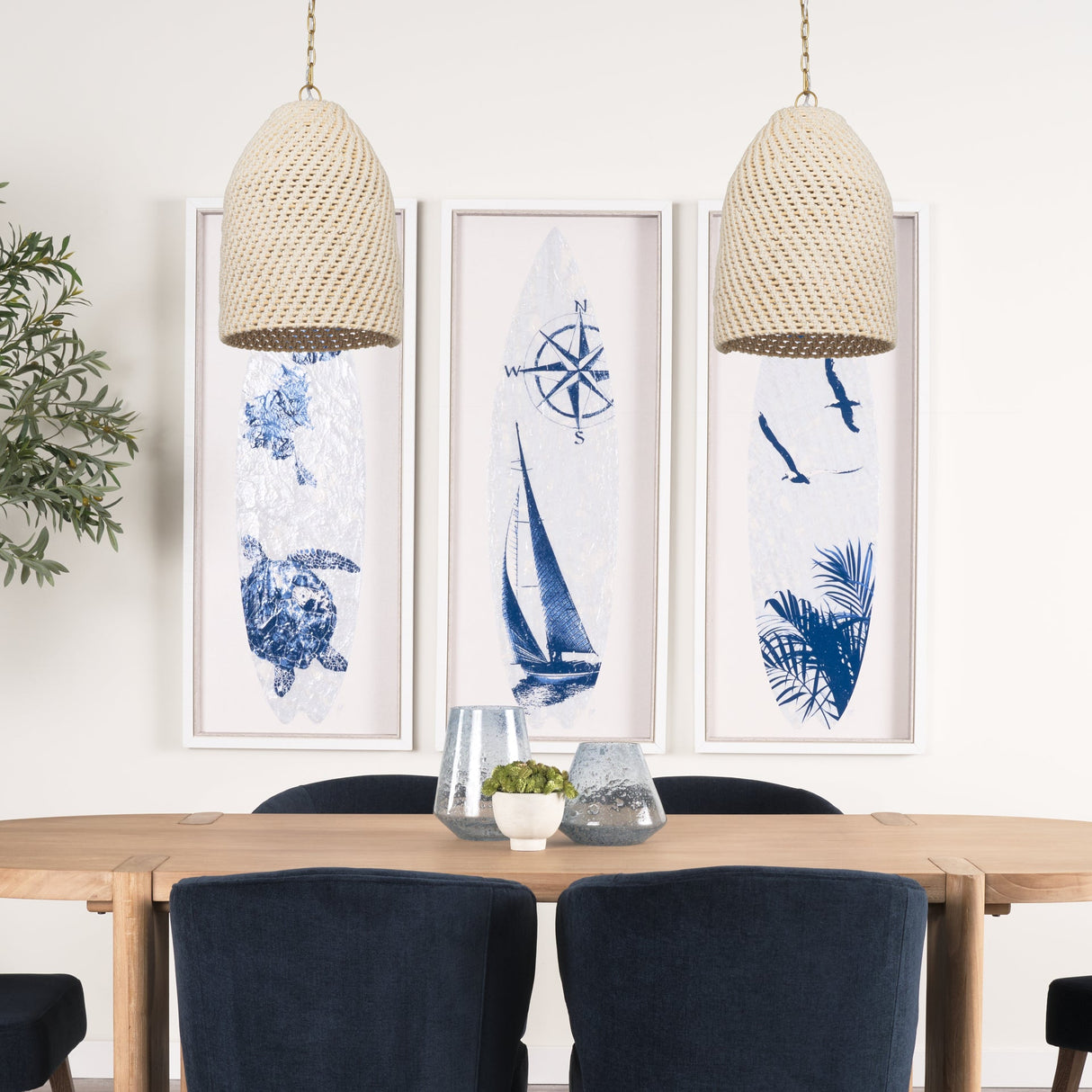 Tosha 1-Light Cotton Rope Bell Pendant by Mercana at Eve Furniture