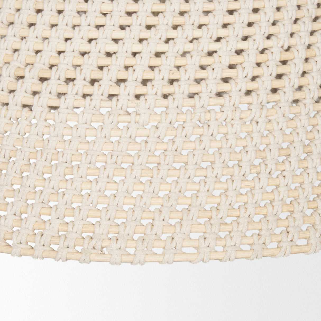 Tosha 1-Light Tapered Cotton Rope Drum Pendant by Mercana at Eve Furniture