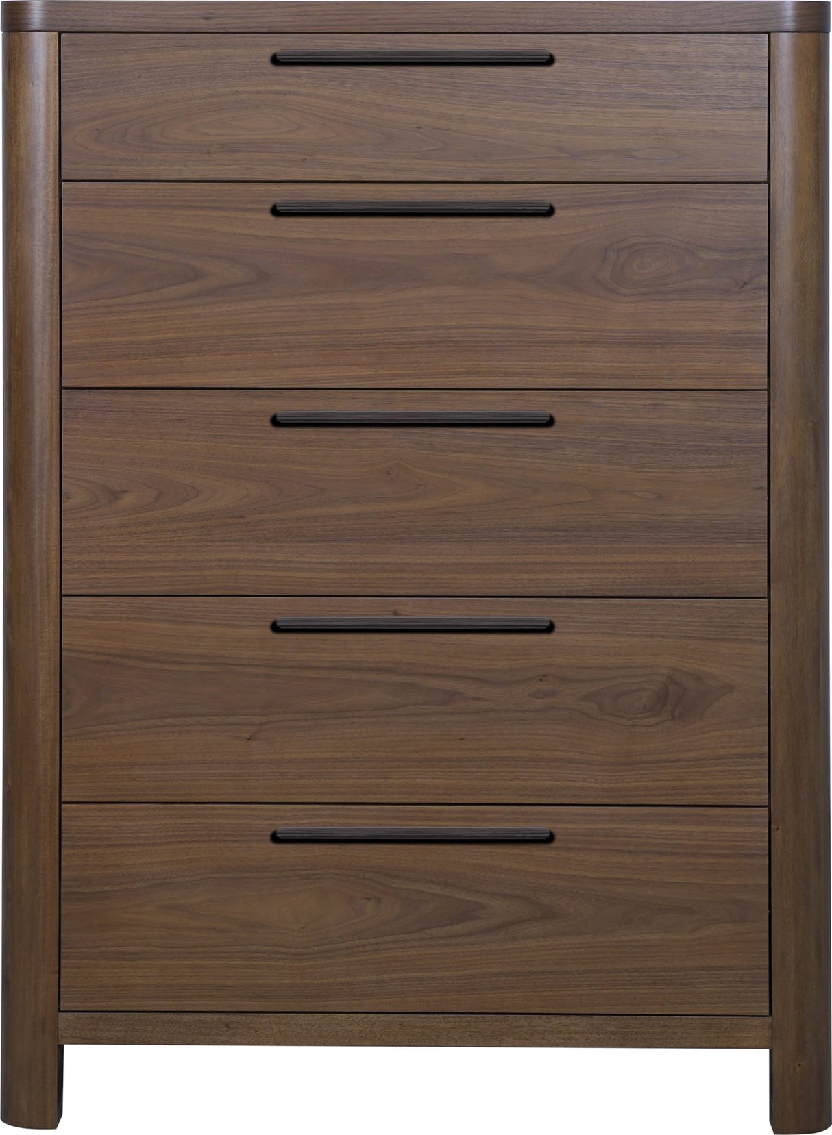 Totes English Walnut Five Drawer Chest by Modus Furniture at Eve Furniture