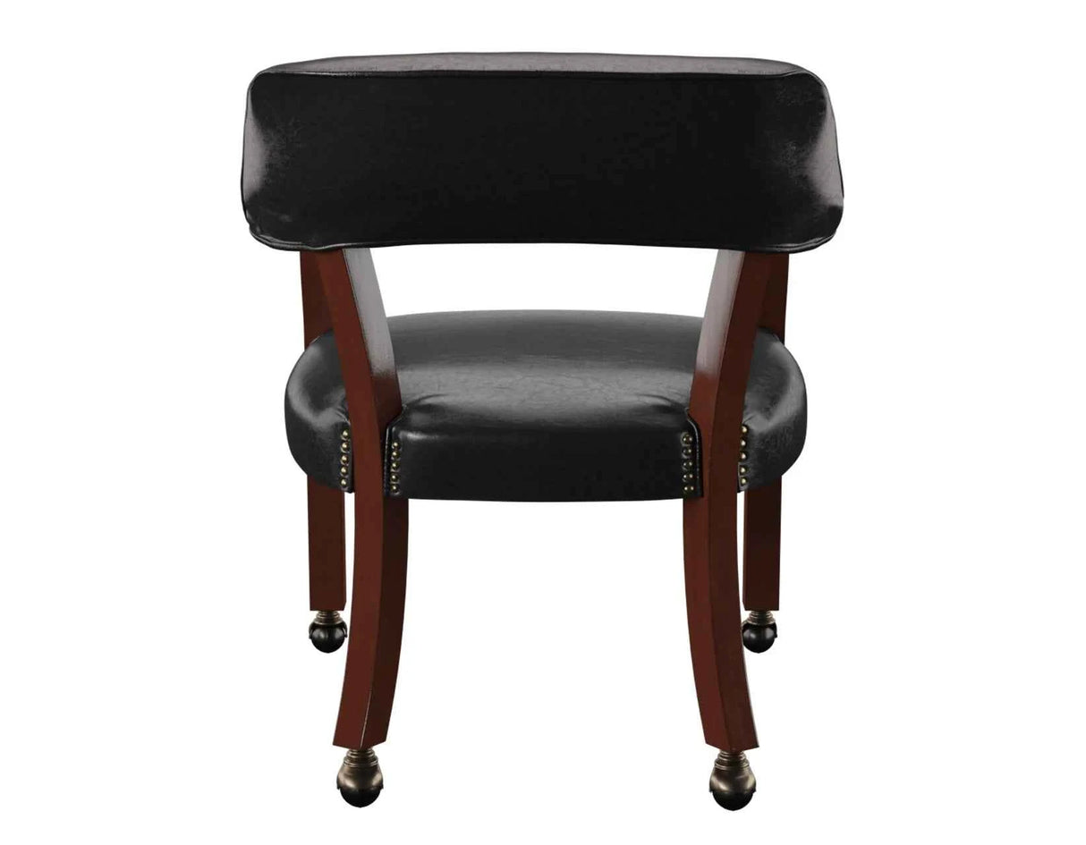 Tournament Game Table and Chairs, 6-Piece, Black(Table & 4 Side Chairs) by Steve Silver at Eve Furniture