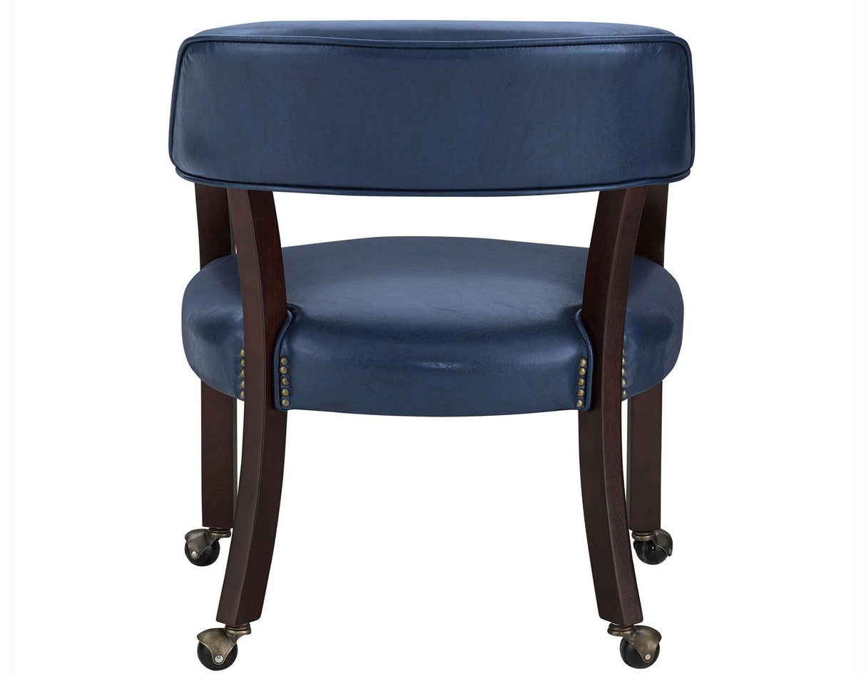 Tournament Arm Chair w/Casters, Navy by Steve Silver at Eve Furniture