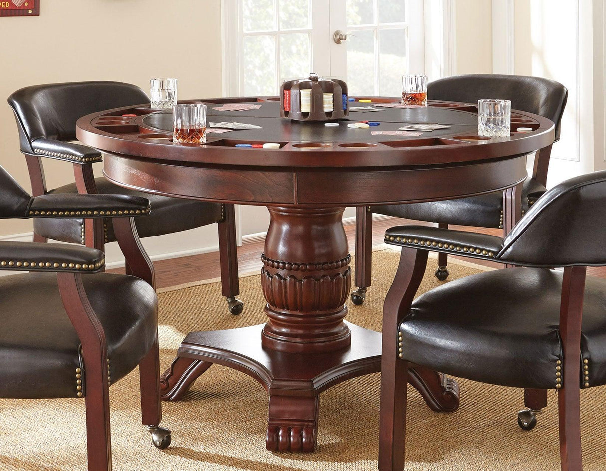 Tournament Table with Black Game Top by Steve Silver at Eve Furniture