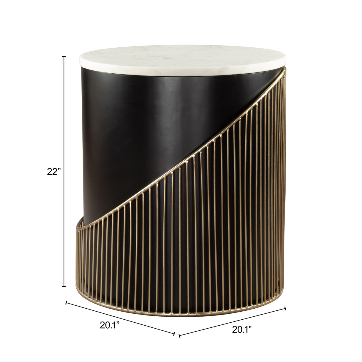Tova Multicolor Side Table by Zuomod at Eve Furniture
