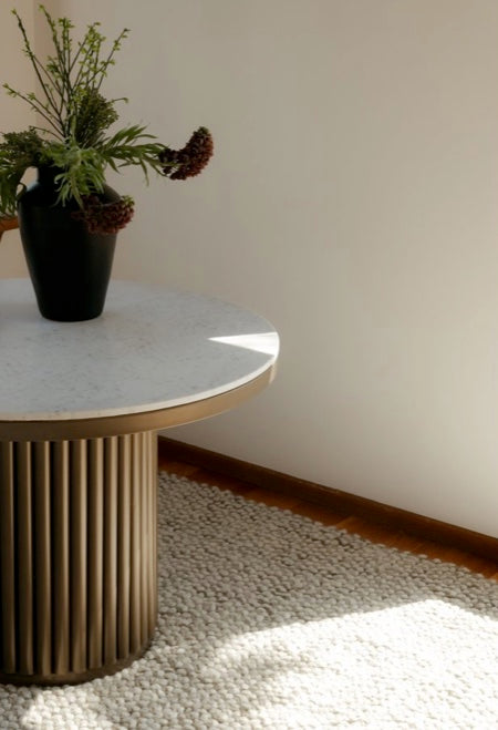 Tower Dining Table - White Marble by Moe's Home at Eve Furniture