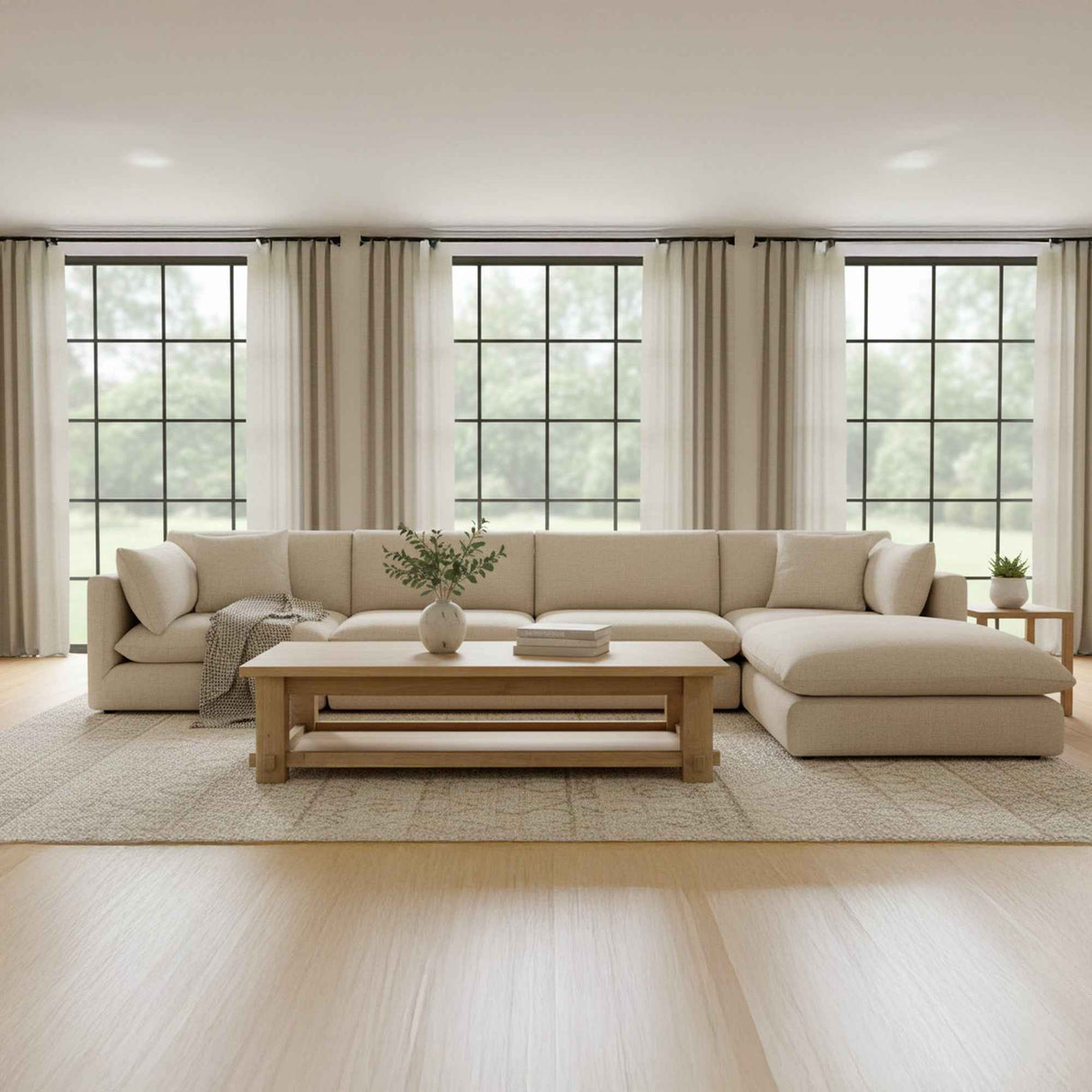 Townes Sand Lounge Modular Sectional by Moe's Home at Eve Furniture