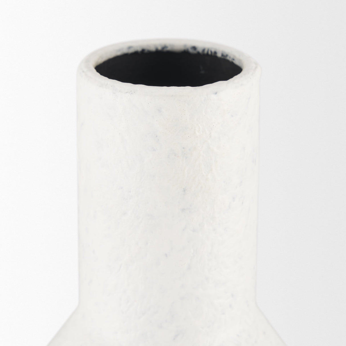 Townley Small White w/ Black Ombre Metal Vase by Mercana at Eve Furniture