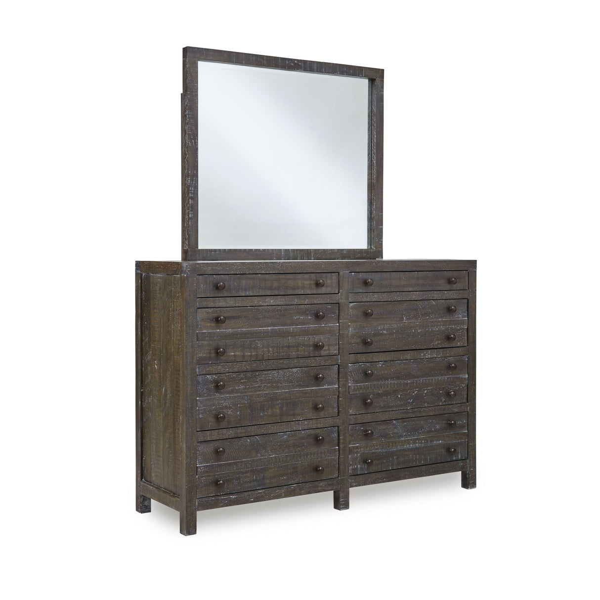 Townsend Solid Wood Eight Drawer Dresser in Gunmetal by Modus Furniture at Eve Furniture
