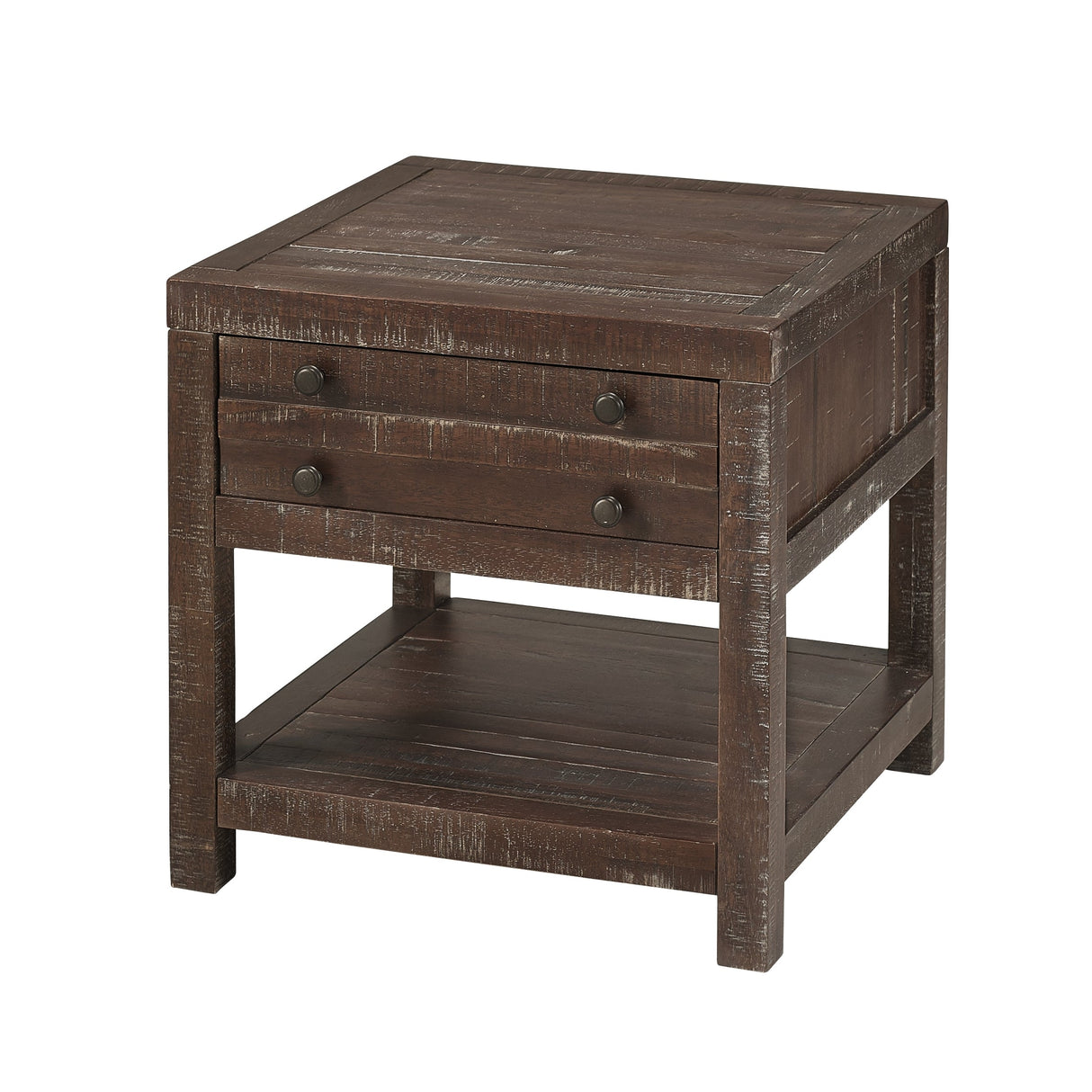 Townsend Solid Wood Side Table in Java by Modus Furniture at Eve Furniture
