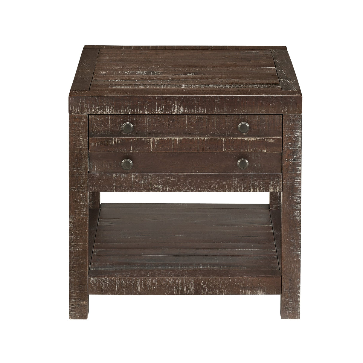 Townsend Solid Wood Side Table in Java by Modus Furniture at Eve Furniture