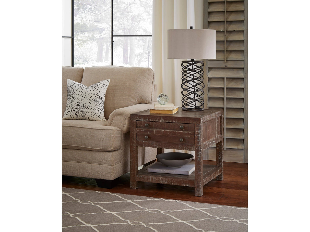 Townsend Solid Wood Side Table in Java by Modus Furniture at Eve Furniture