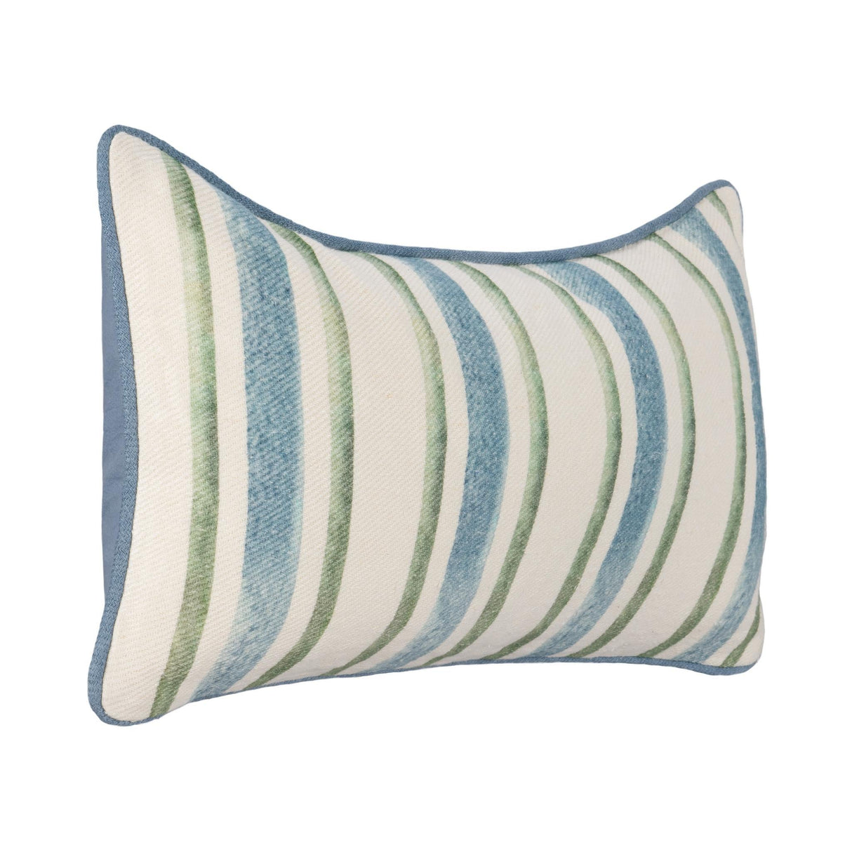 TQ Harbor Blue/Green Stripe Multiple Sizes Throw Pillow (Set of 2) by Classic Home at Eve Furniture