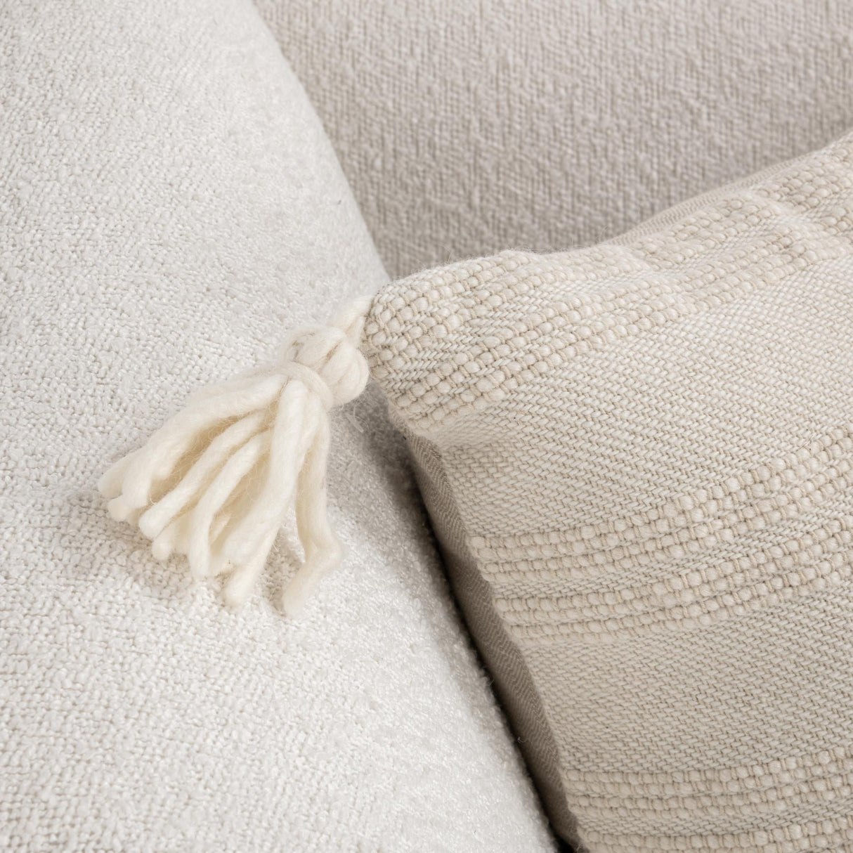 TQ York Natural/Ivory Multiple Sizes Throw Pillow (Set of 2) by Classic Home at Eve Furniture