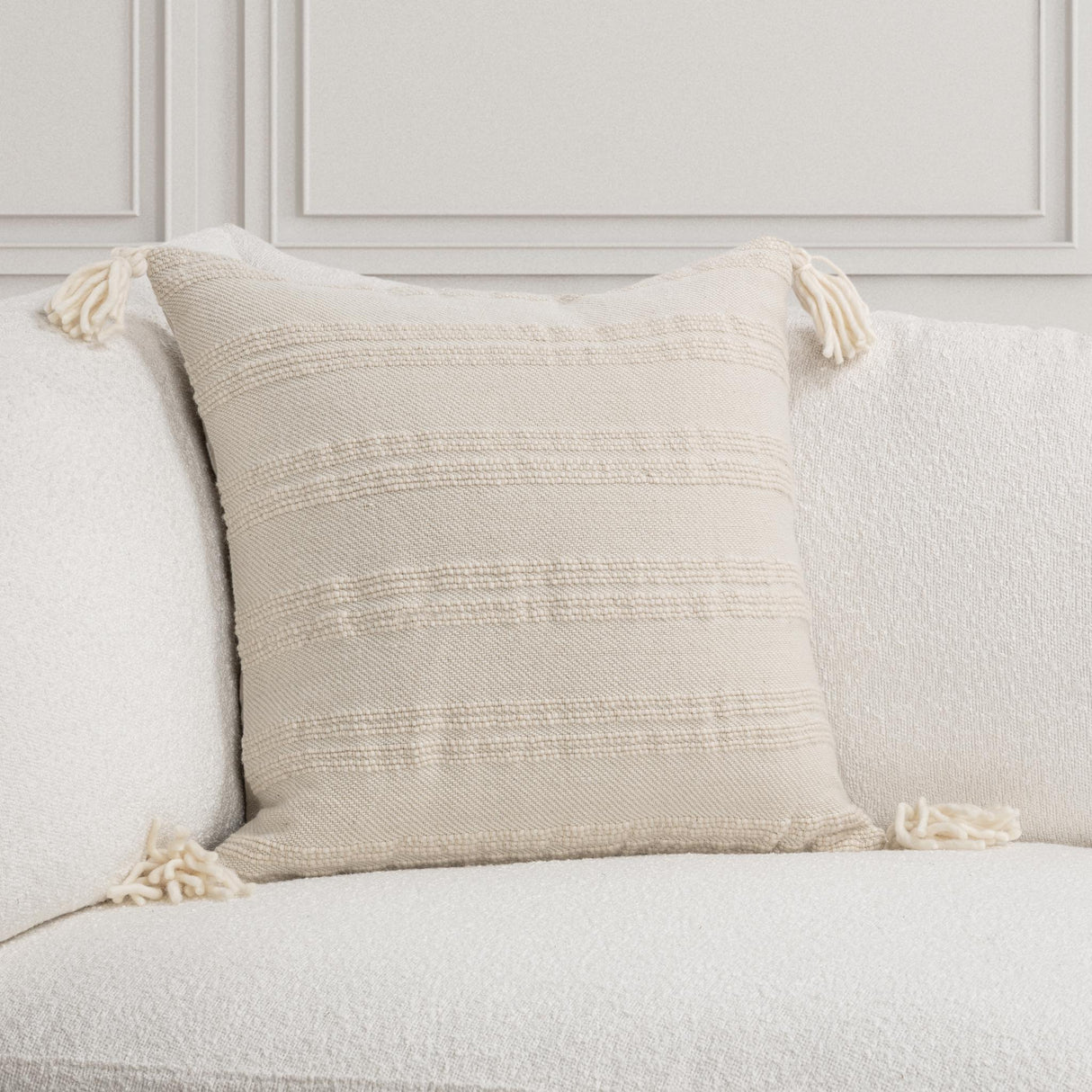 TQ York Natural/Ivory Multiple Sizes Throw Pillow (Set of 2) by Classic Home at Eve Furniture