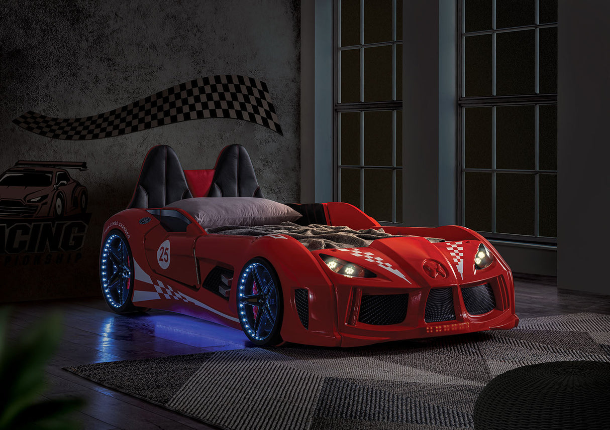 Trackster Red Bed by Furniture of America at Eve Furniture