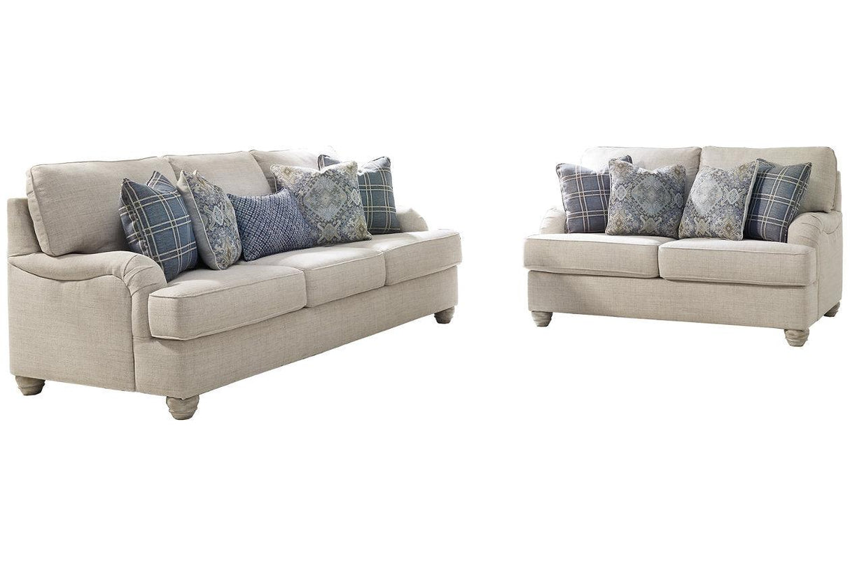 Traemore Linen Sofa and Loveseat by Ashley at Eve Furniture