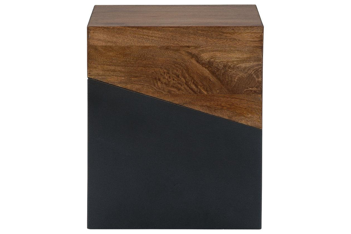 Trailbend Brown/Gunmetal Accent Table by Ashley at Eve Furniture