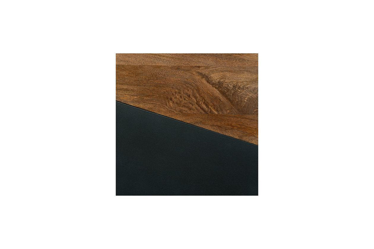 Trailbend Brown/Gunmetal Accent Table by Ashley at Eve Furniture