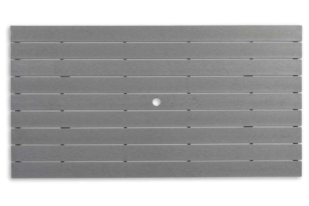 Transville Gray/White Outdoor Counter Height Dining Table by Ashley at Eve Furniture