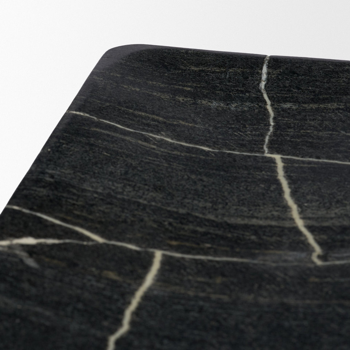 Tratto Rectangular Black Marble Tray by Mercana at Eve Furniture