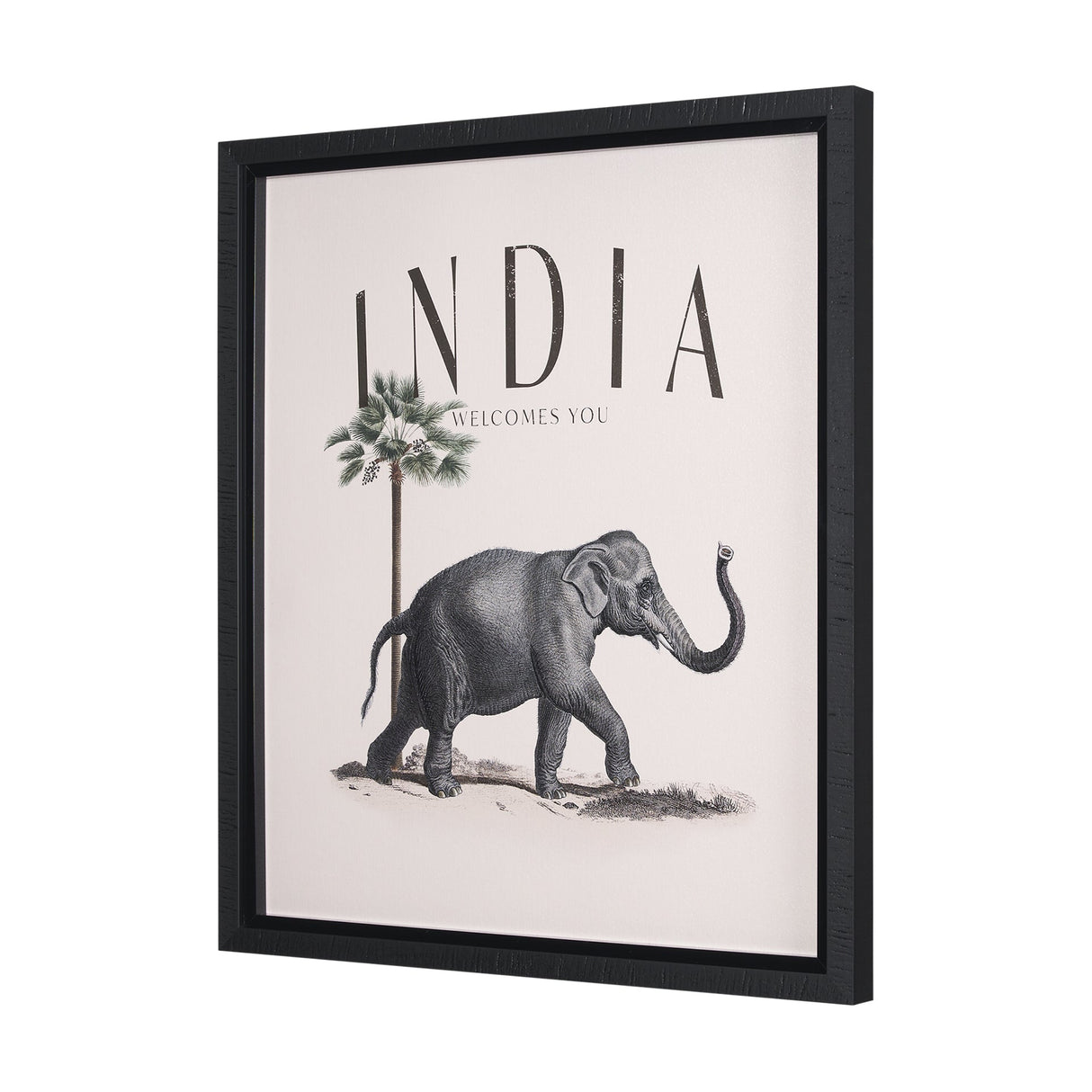 Travel Guide - India by Vintage Collection a Hand Embellished Textured Framed Art Print by Mercana at Eve Furniture