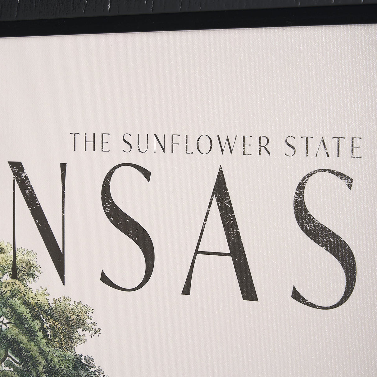 Travel Guide - Kansas by Vintage Collection a Hand Embellished Textured Framed Art Print by Mercana at Eve Furniture