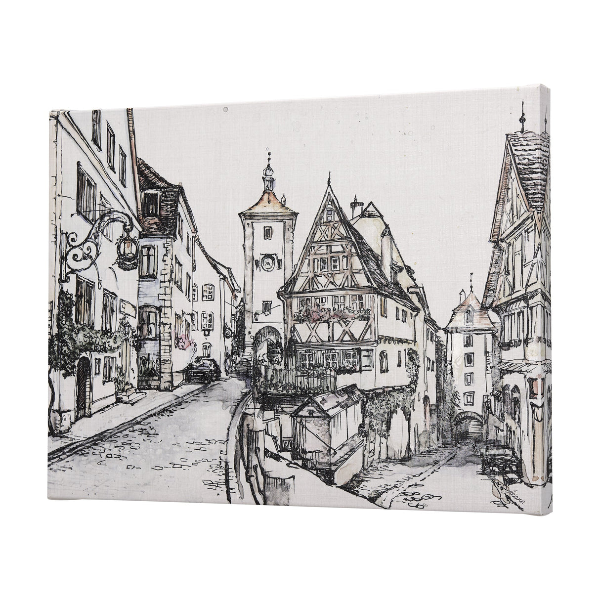 Travel memories I by Mercana Studio a Hand Embellished Textured Canvas by Mercana at Eve Furniture
