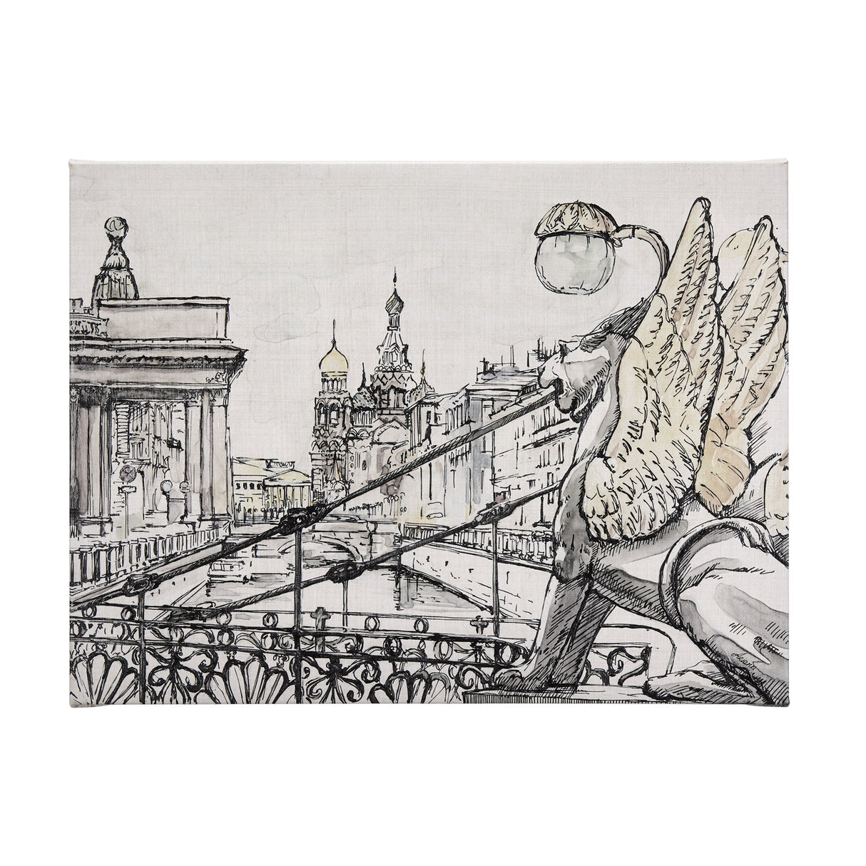 Travel memories III by Mercana Studio a Hand Embellished Textured Canvas by Mercana at Eve Furniture