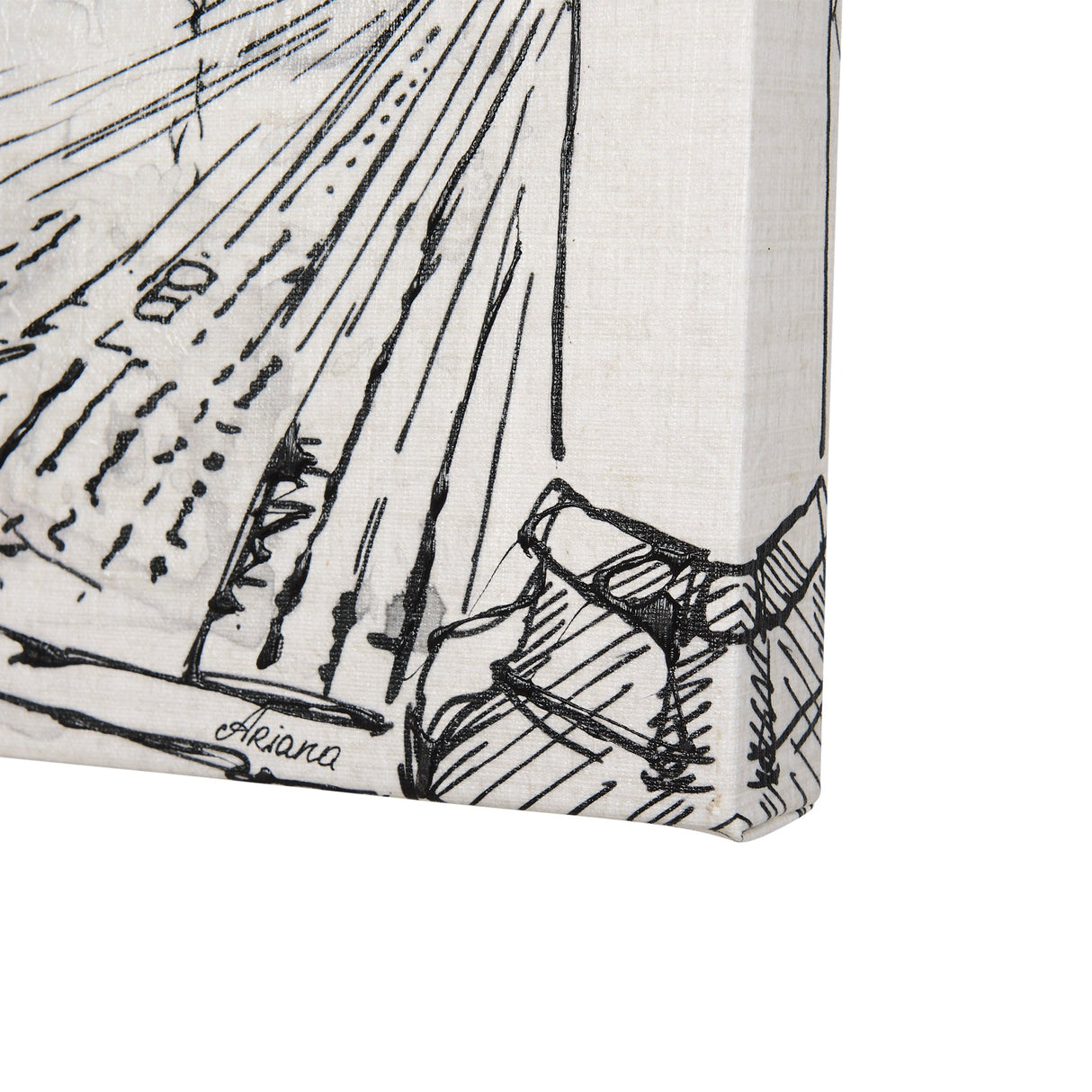 Travel memories IV by Mercana Studio a Hand Embellished Textured Canvas by Mercana at Eve Furniture
