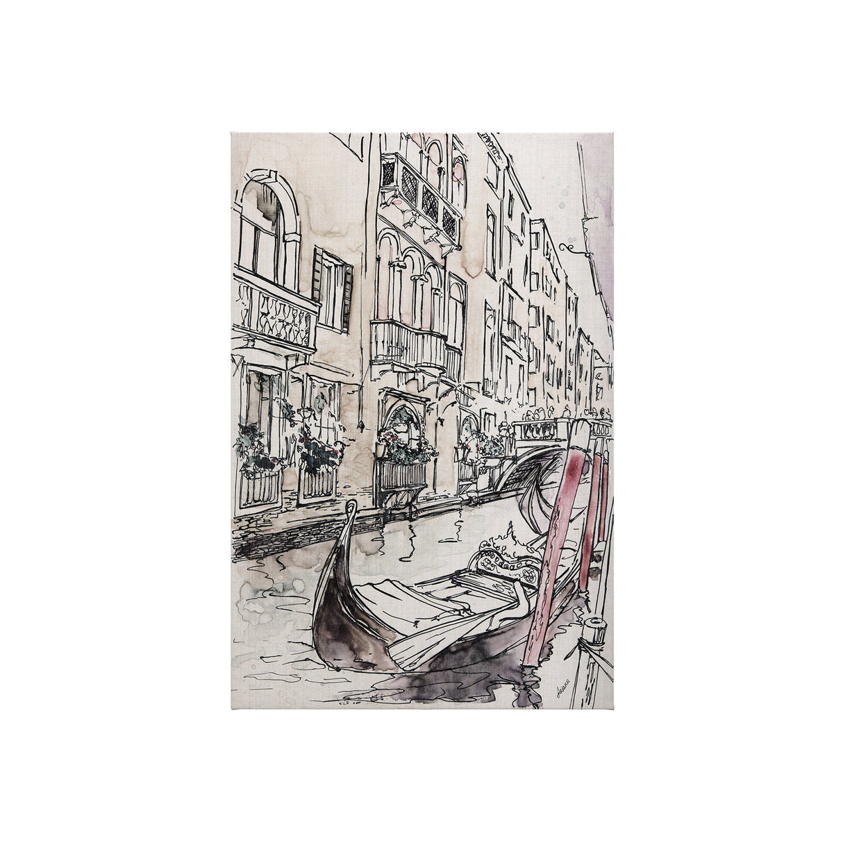 Travel memories V by Mercana Studio a Hand Embellished Textured Canvas by Mercana at Eve Furniture