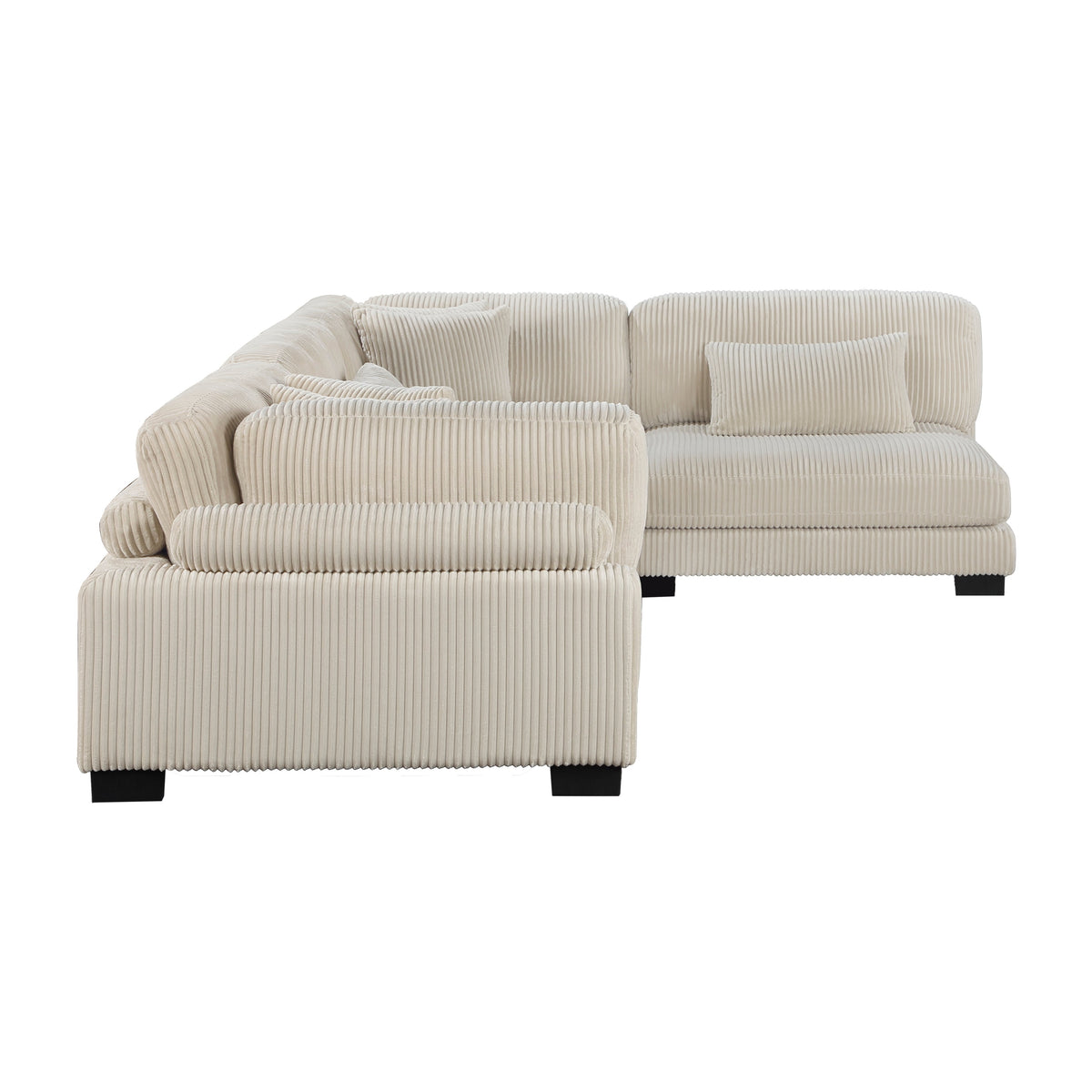 Traverse Beige 4-Piece Corduroy Modular Sectional by Homelegance at Eve Furniture