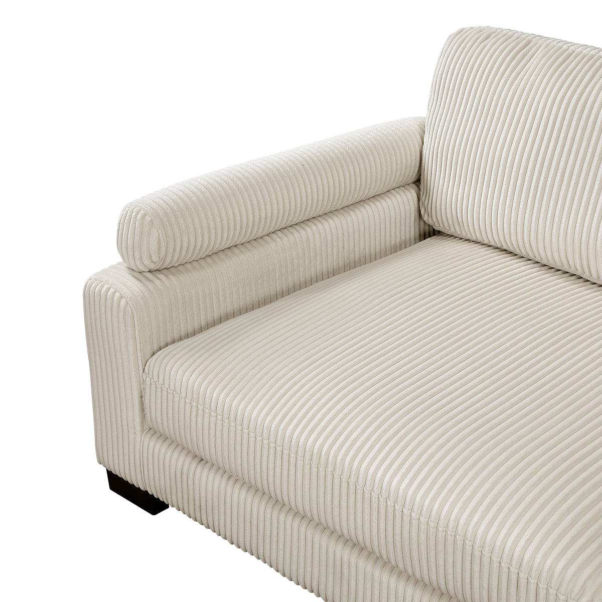 Traverse Beige 4-Piece Corduroy Modular Sectional with Ottoman by Homelegance at Eve Furniture