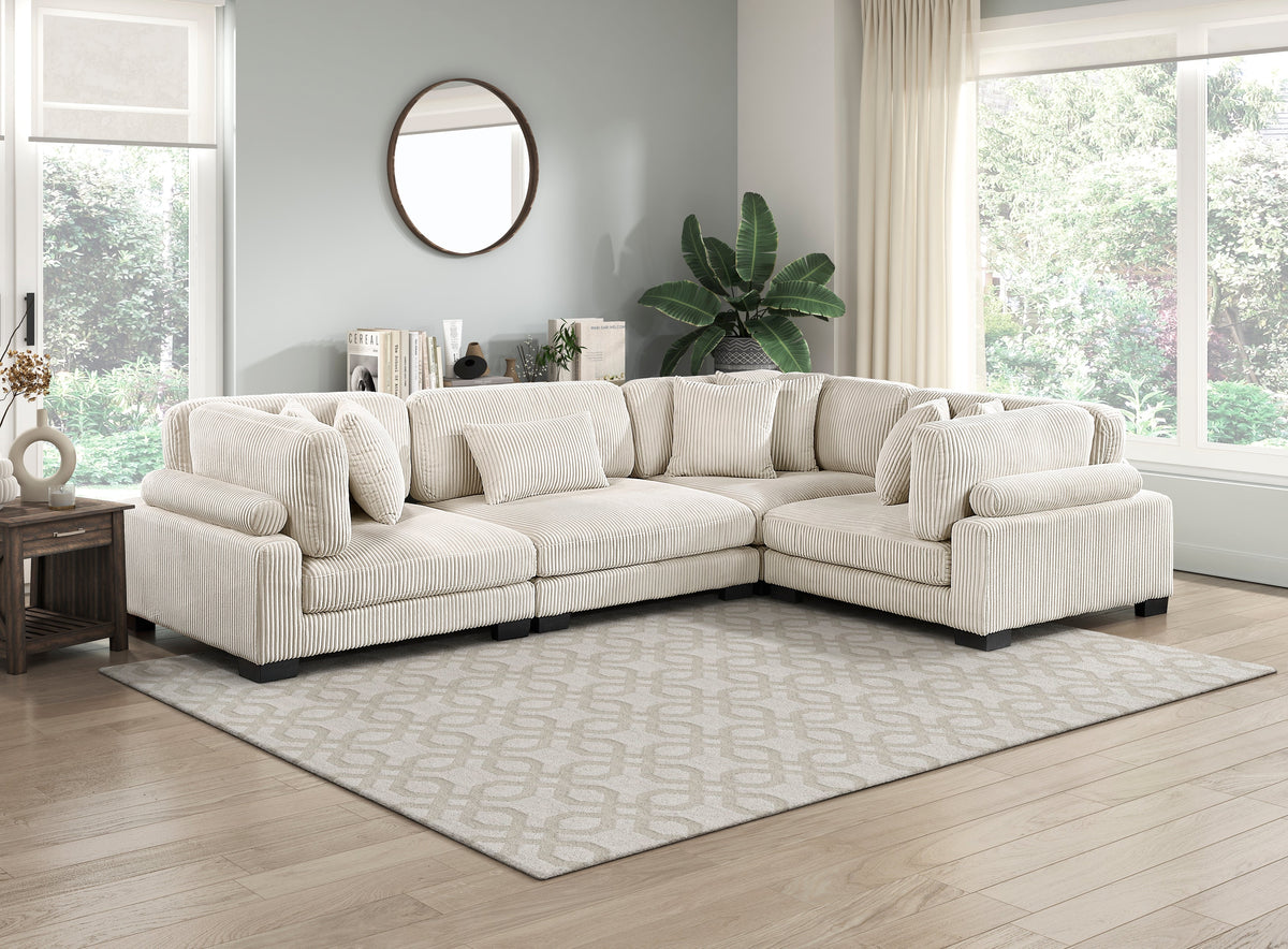 Traverse Beige 4-Piece Modular Sectional by Homelegance at Eve Furniture