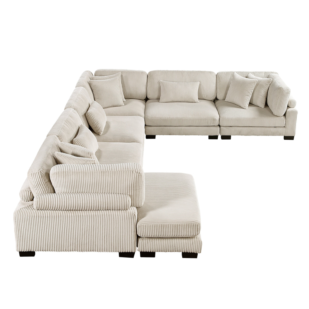 Traverse Beige 4-Piece Modular Sectional with Reversible Chaise by Homelegance at Eve Furniture