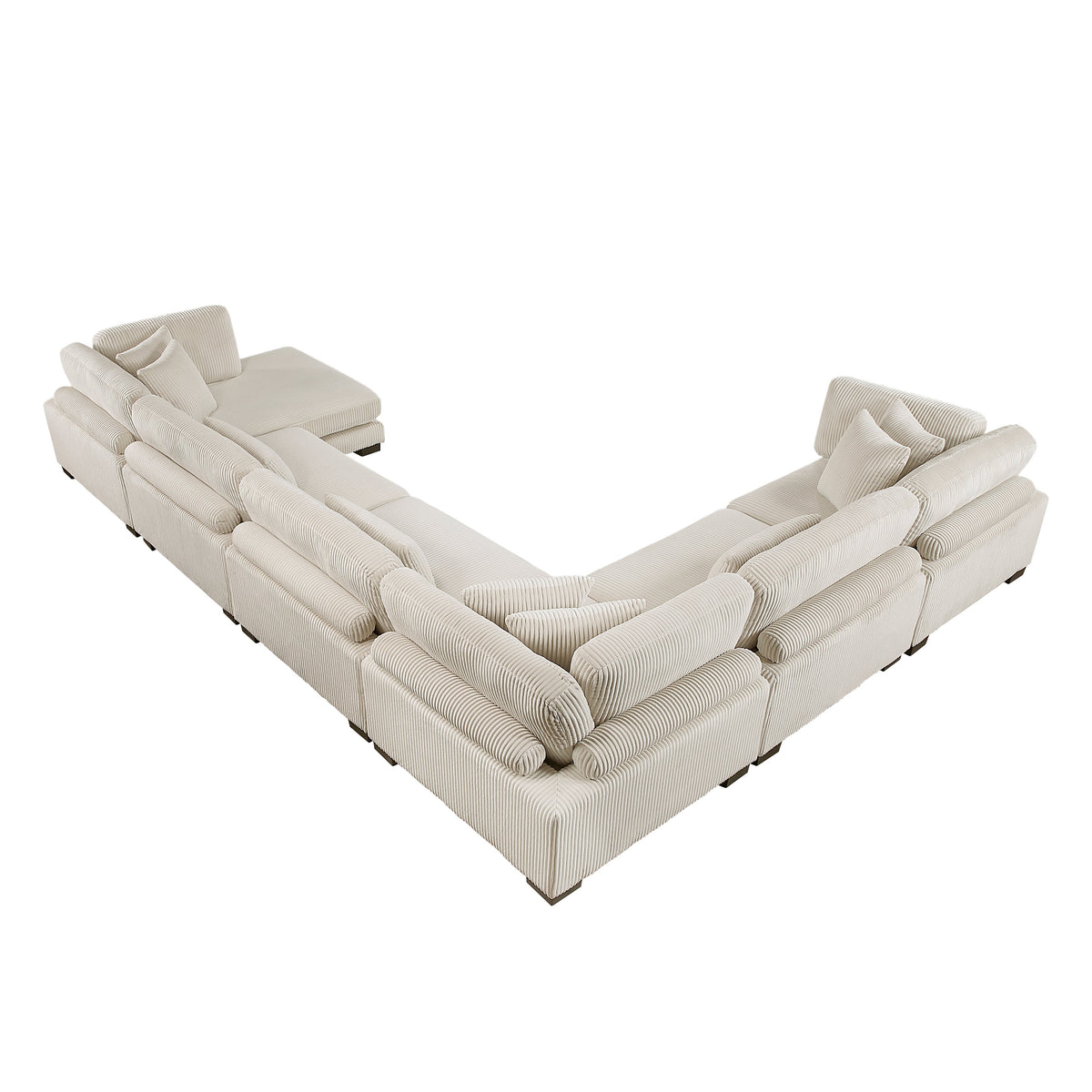 Traverse Beige 4-Piece Modular Sectional with Reversible Chaise by Homelegance at Eve Furniture