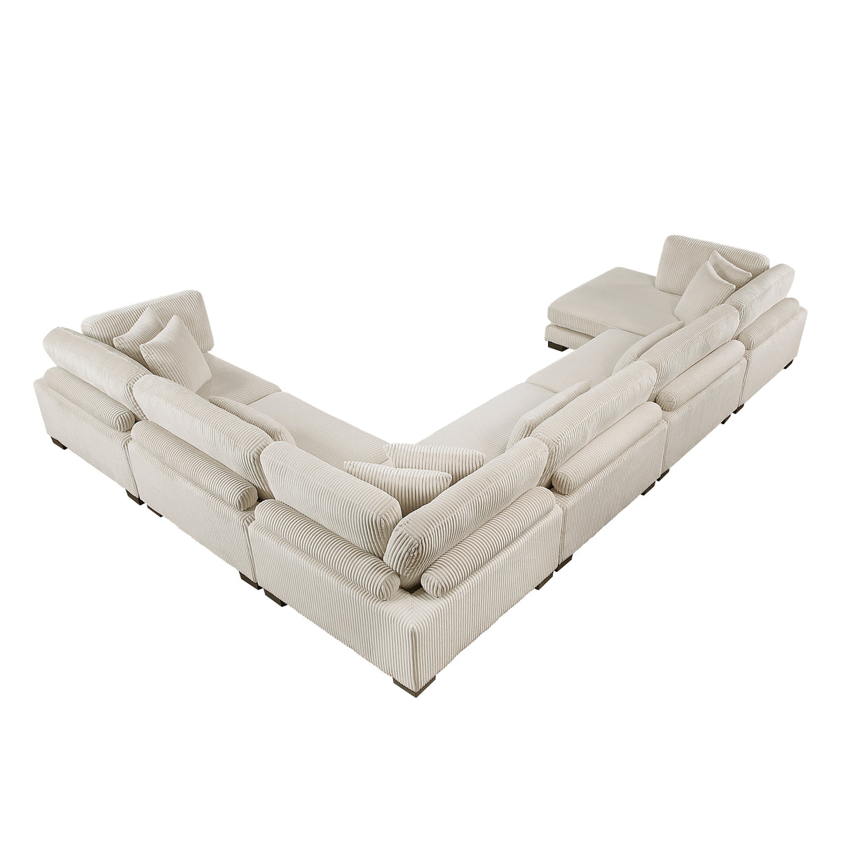 Traverse Beige 4-Piece Modular Sectional with Reversible Chaise by Homelegance at Eve Furniture