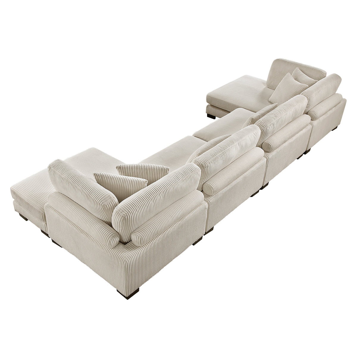 Traverse Beige 4-Piece Modular Sectional with Reversible Chaise by Homelegance at Eve Furniture